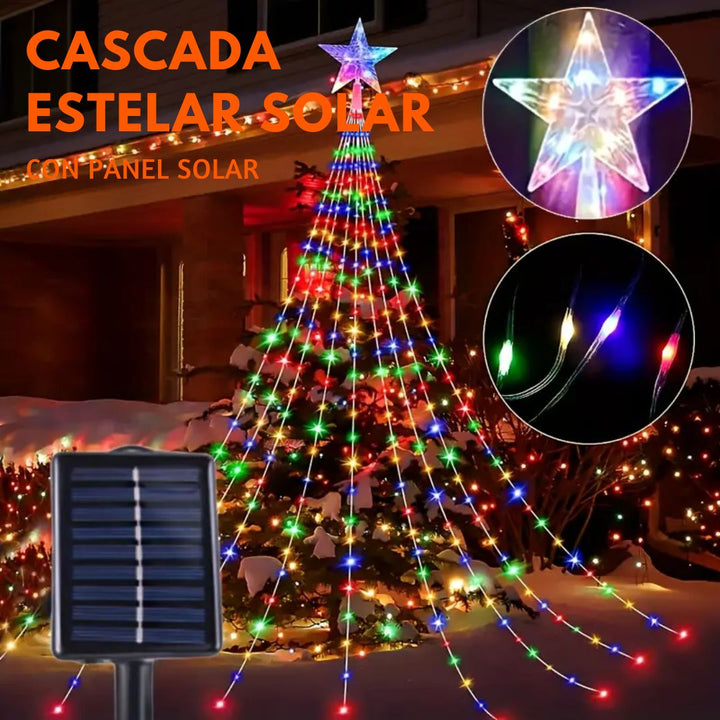 StarLigths™ : Instalacion digital de Cascada┃ Gratis: Panel solar + Estrella
