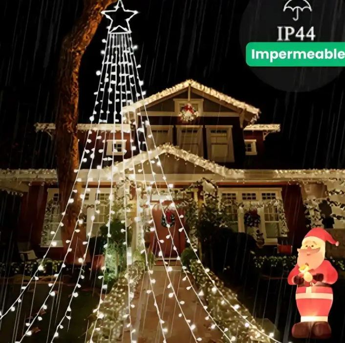 StarLigths™ : Instalacion digital de Cascada┃ Gratis: Panel solar + Estrella