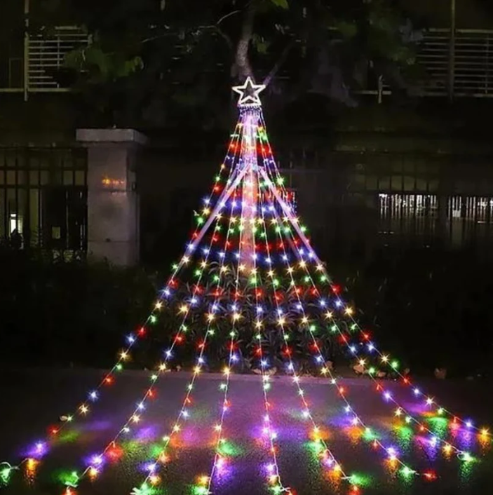 StarLigths™ : Instalacion digital de Cascada┃ Gratis: Panel solar + Estrella